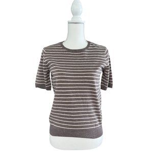 H&M Basics Striped Grey Knit